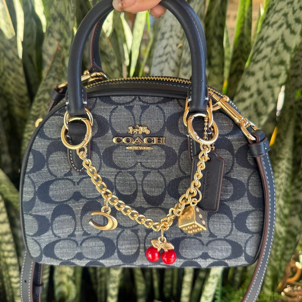 coach Sydney Satchel In Signature Chambray ch140